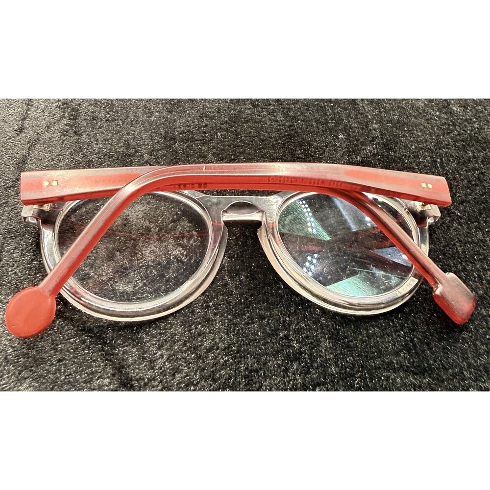 Sabine Be be crazy Eyeglass Frames 48-22 Col 17 Red Clear Handmade France 145 - Picture 4 of 9